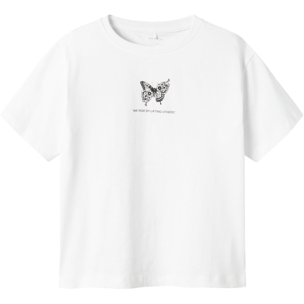 Name It Bright White Black Dane Regular T-Shirt