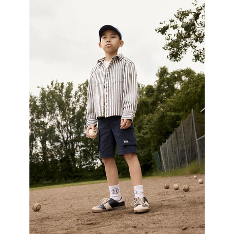 Name It Light Grey Melange Bright White Dale 2-Pakning Strømper