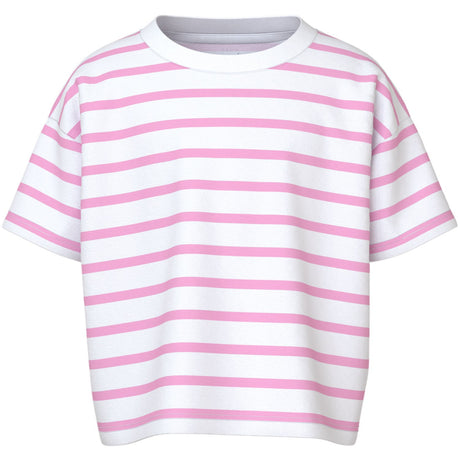 Name It Bright White Pink Frosting Vitanni Kort Relaxed T-Shirt