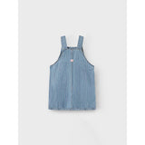 Name It Light Blue Denim Multi Macie Stripe Denim Spencer Kjole