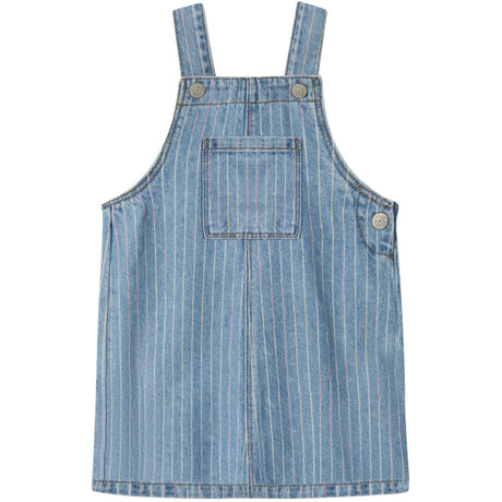 Name It Light Blue Denim Multi Macie Stripe Denim Spencer Kjole