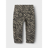 Name It Cement Black Zebra Bella Twill Mom Bukser