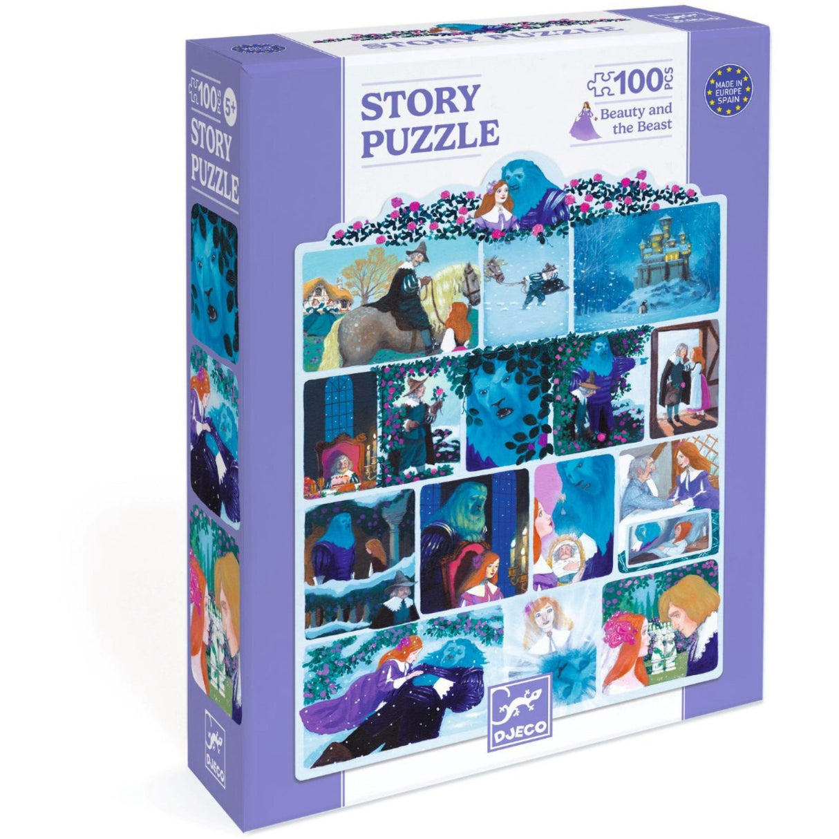 Djeco Story-Puslespill, Skjønnheten og - 100 Brikker
