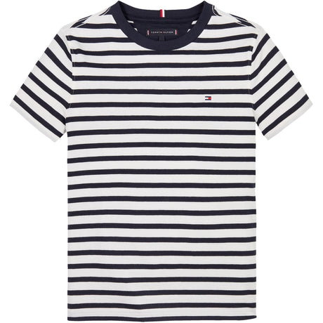 Tommy Hilfiger Dark Night Navy White Breton Stripe Essential Bomull Reg T-Skjorte