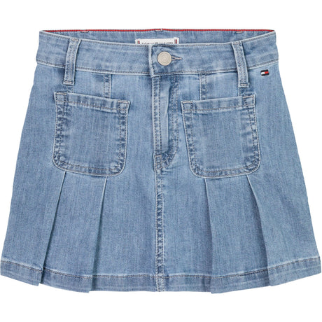 Tommy Hilfiger Drapey Denim Skjørt Pleated