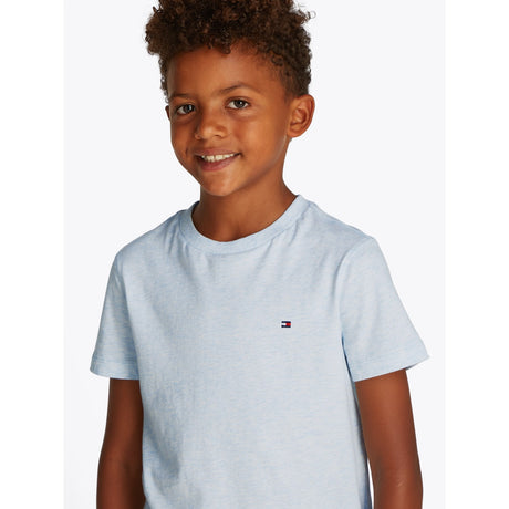 Tommy Hilfiger Breezy Blue Heather Essential Bomull Reg T-Skjorte