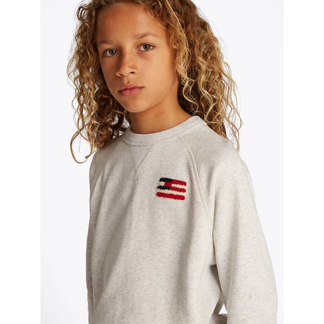 Tommy Hilfiger Snow White Heather Flag Relaxed Collegegenser
