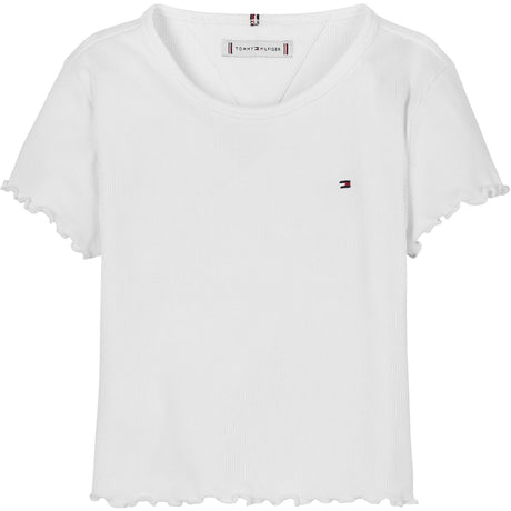Tommy Hilfiger White Essential Rib Topp SS