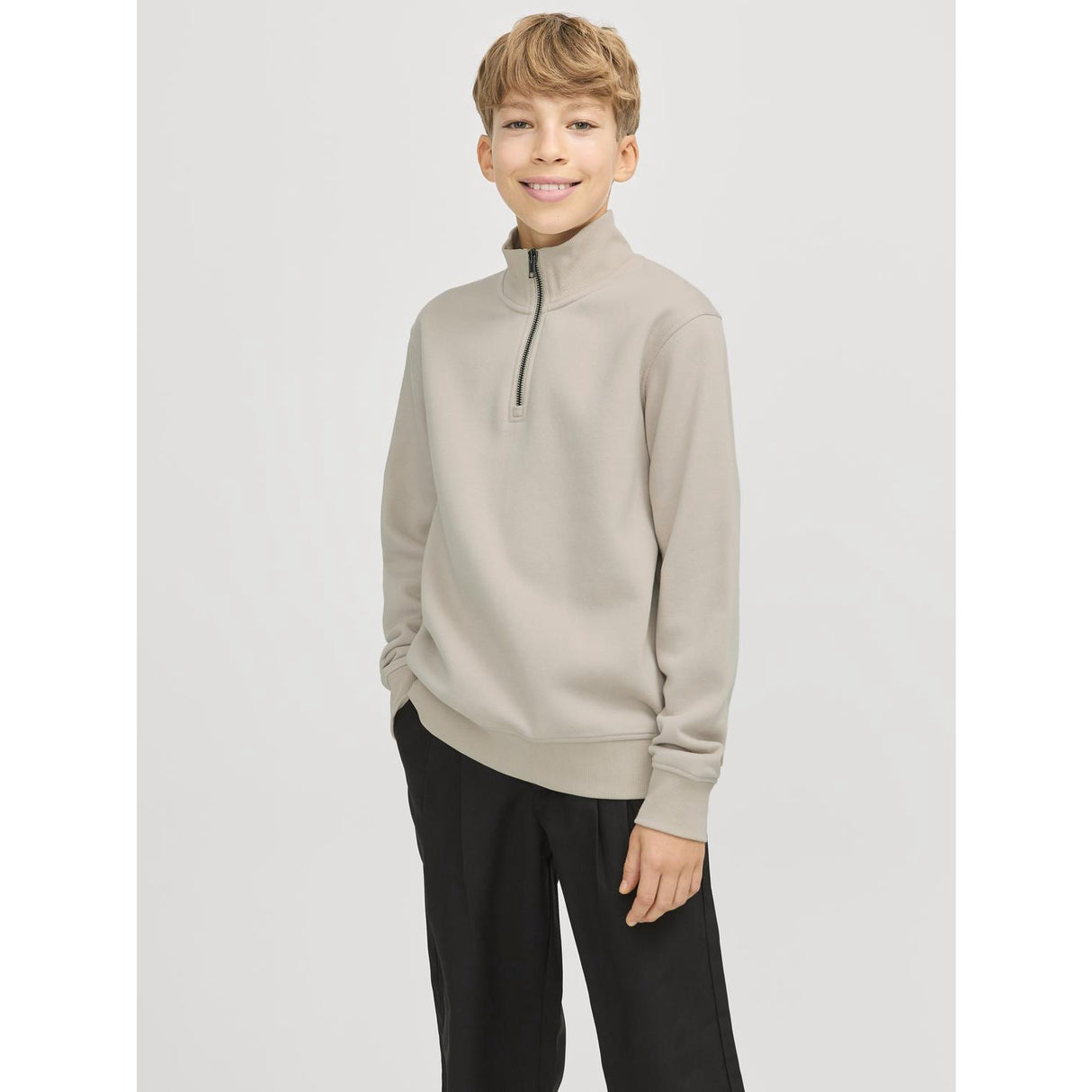 Jack & Jones Junior Moonbeam Bradley Collegegenser Half Zip Noos