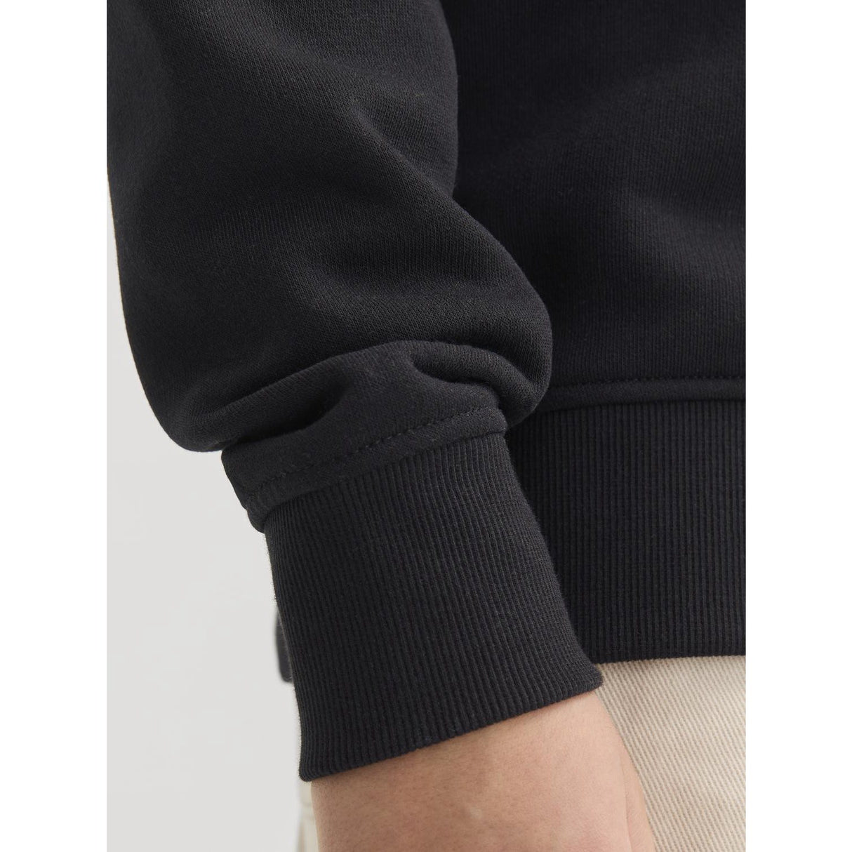 Jack & Jones Junior Black Bradley Collegegenser Half Zip Noos