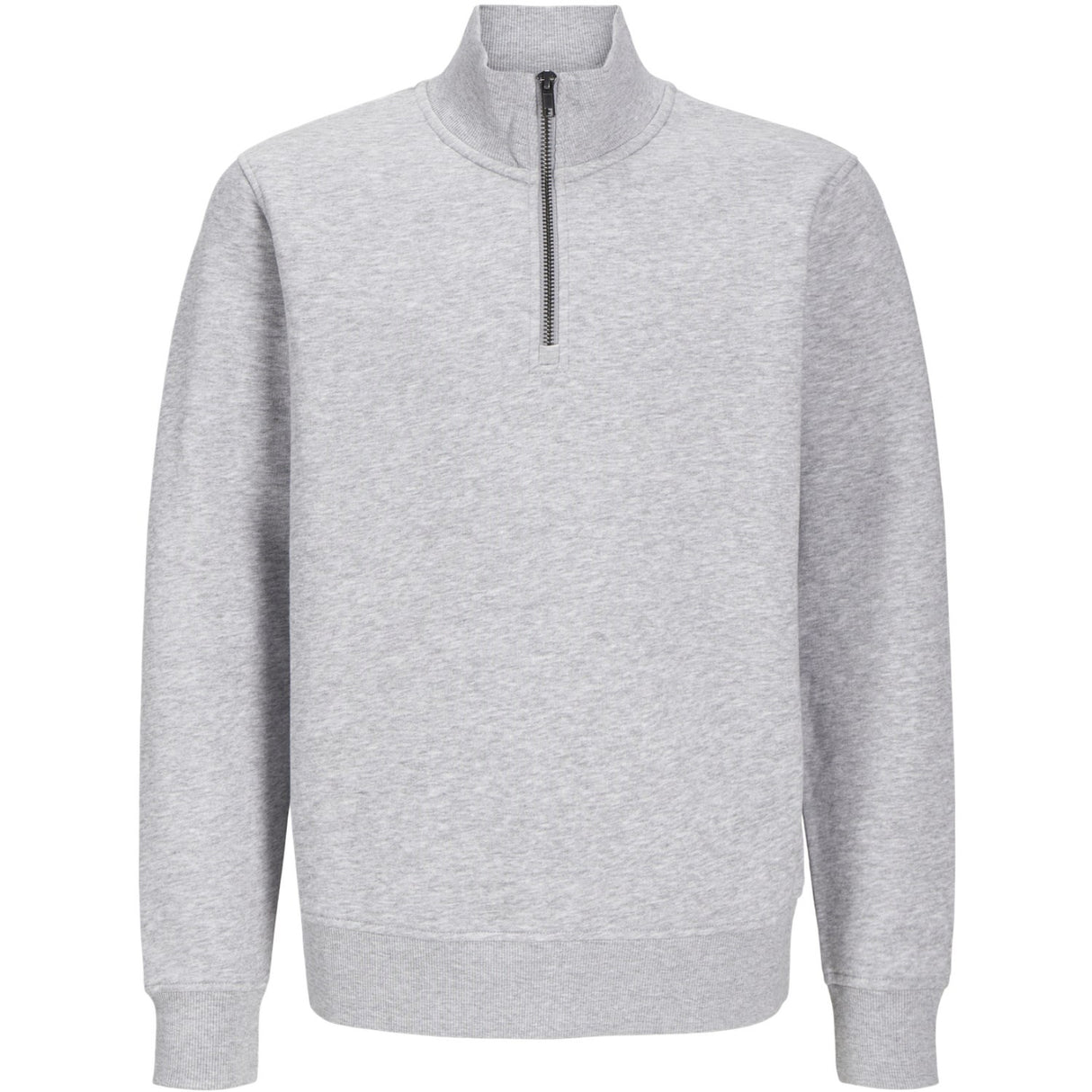 Jack & Jones Junior Light Grey Melange Bradley Collegegenser Half Zip Noos