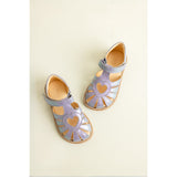 Angulus Iridescent Lilac Shine Hjertesandal Med Borrelåslukning