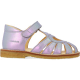 Angulus Iridescent Lilac Shine Hjertesandal Med Borrelåslukning