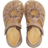 Angulus Clay/Clay Glitter Hjertesandal Med Glitter Hjerte