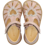 Angulus Rosebud/Rosebud Glitter Hjertesandal Med Glitter Hjerte