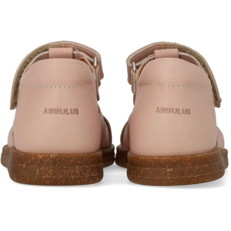 Angulus Rosebud/Rosebud Glitter Skinn Hjerte Sandal med Glitrende Glitter Hjerte