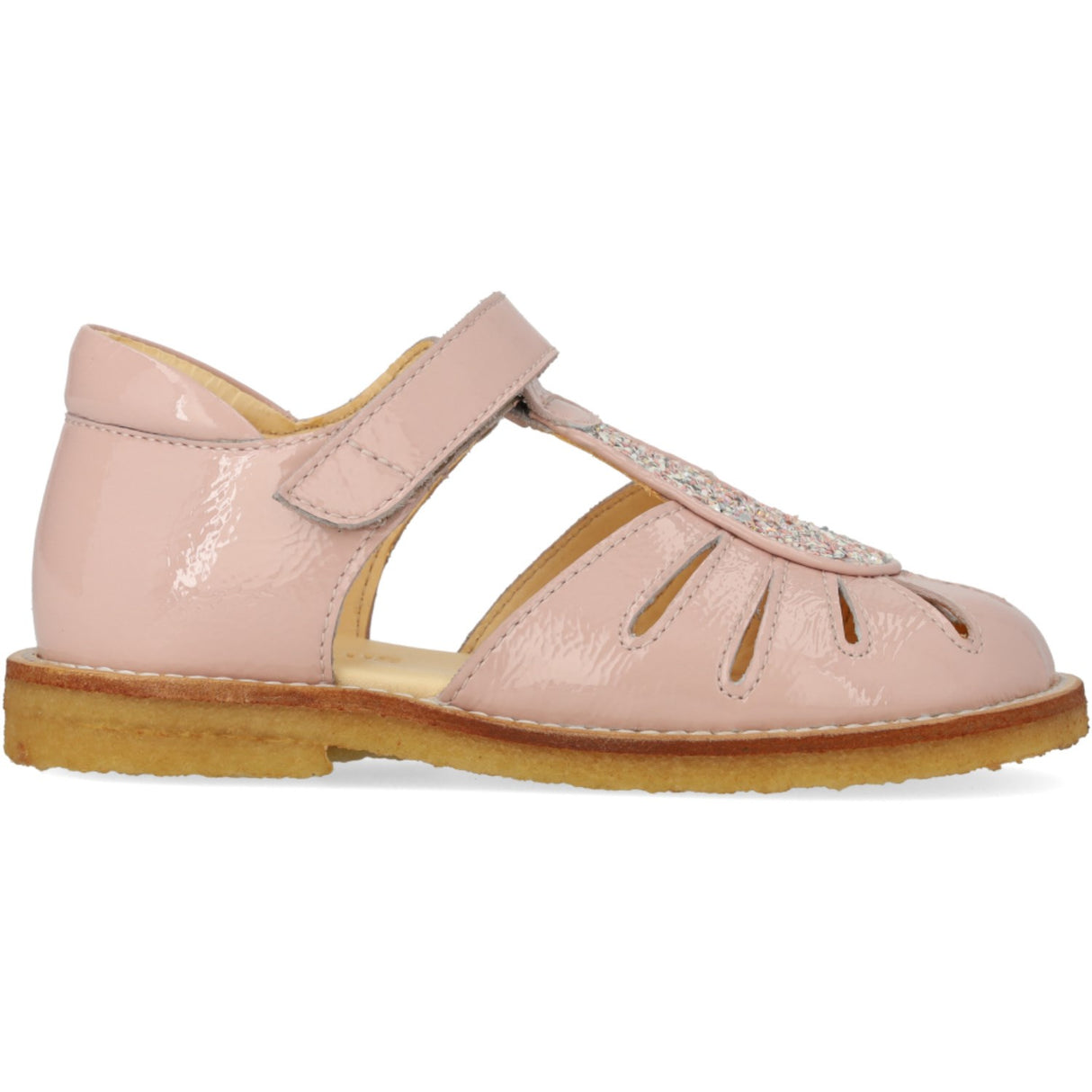 Angulus Rosebud/Rosebud Glitter Sandal med Dråpe Detalj i Glitrende Glitter