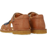 Angulus Tan/Navy/Indigo/Blue Fog Colourblock Regnbuesandal Med Borrelås