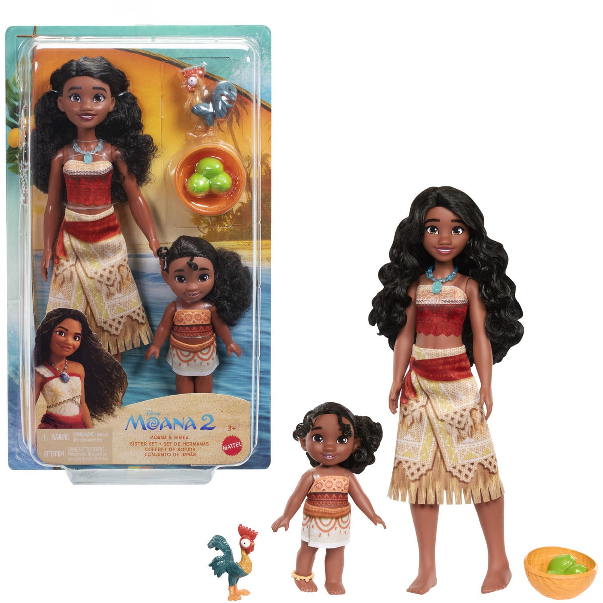 Disney Vaiana  2 Fashion Dukke Vaiana & Simea 2-Pakning