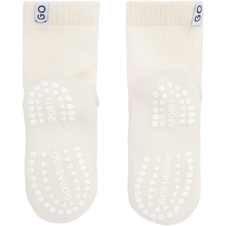 Gobabygo Off White Non-Slip Sport Strømper