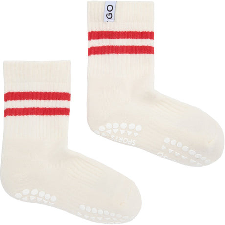Gobabygo Red Non-Slip Sport Strømper