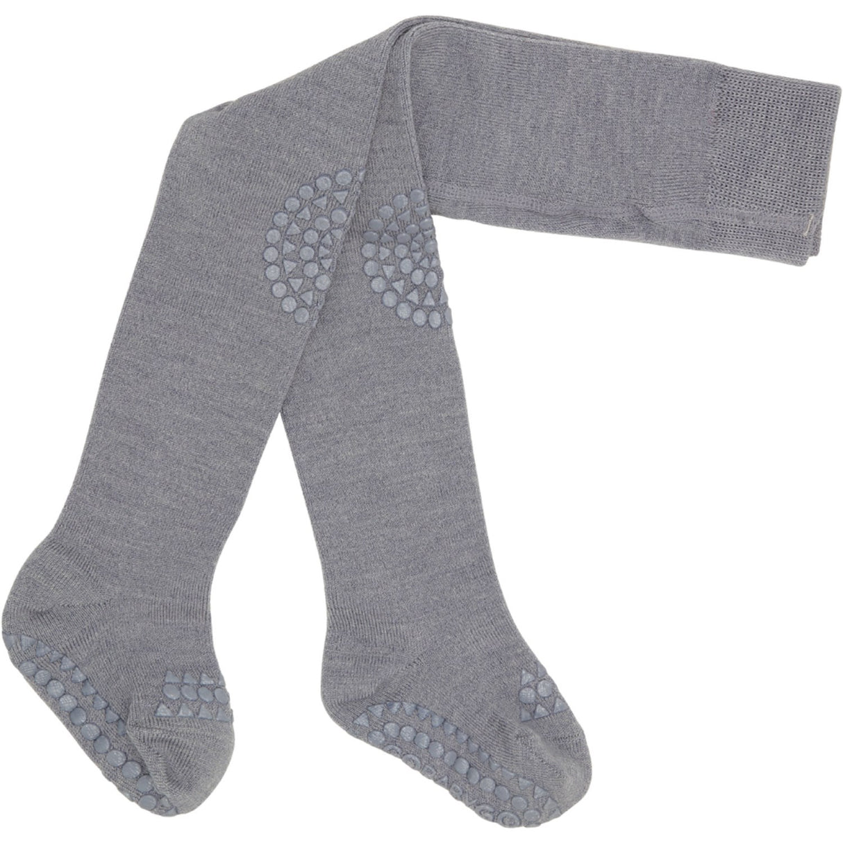 Gobabygo Grey Melange Crawling Strømpebukser Merino Ull