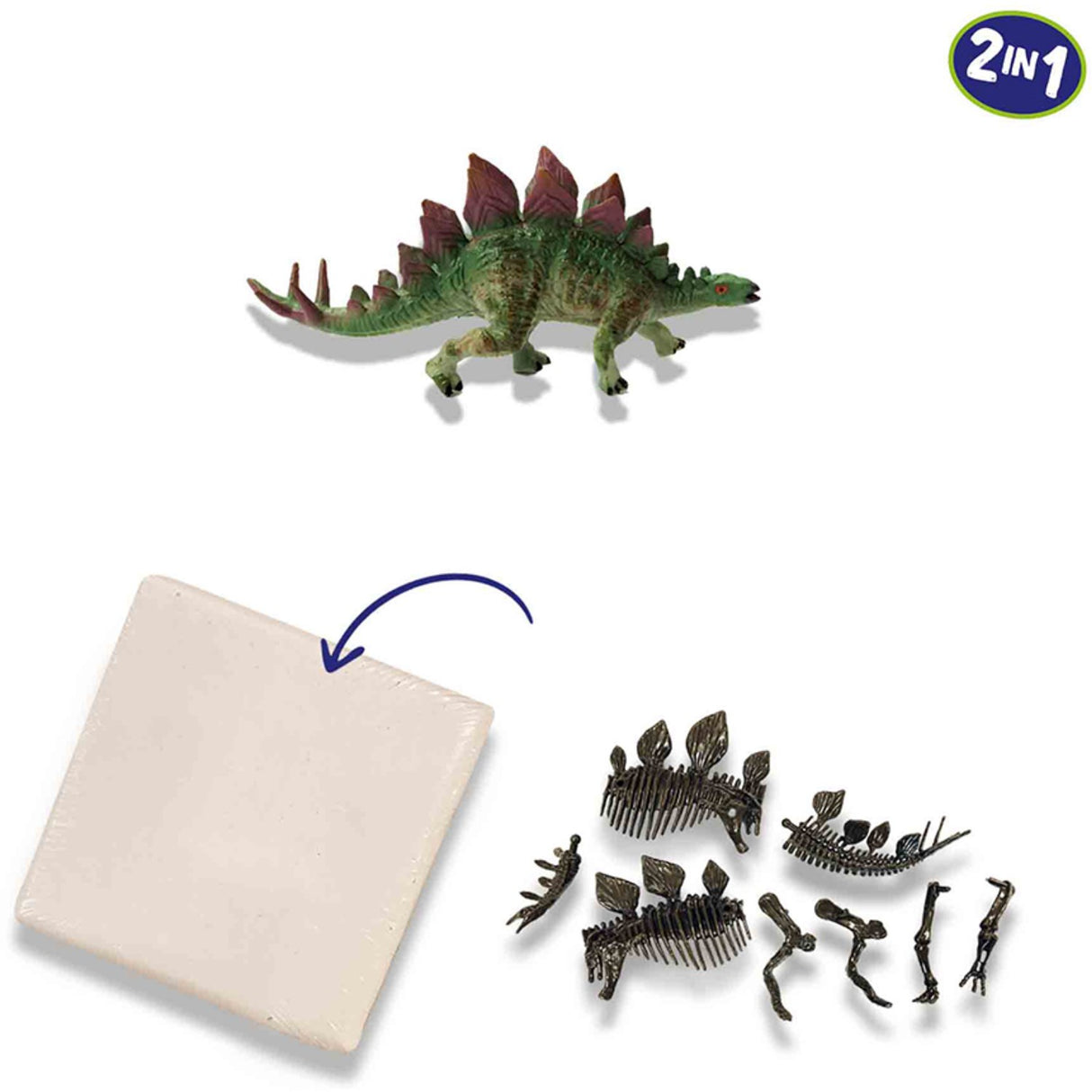 SES Creative Explore Cut-out - Dino og Skjelett Stegosaurus