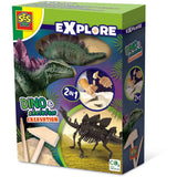 SES Creative Explore Cut-out - Dino og Skjelett Stegosaurus