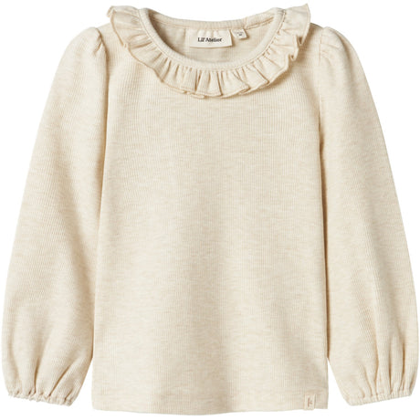 Lil'Atelier Turtledove Melange Darla Slim Bluse