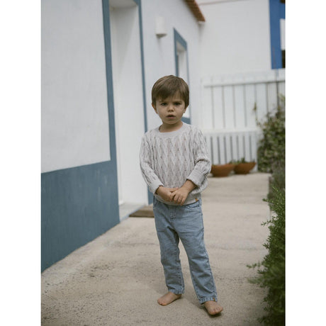 Lil'Atelier Vapor Blue Melange Femio Strikk