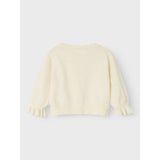 Lil'Atelier Coconut Milk Fauci Fia Kort Strikk Cardigan