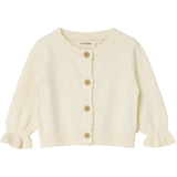 Lil'Atelier Coconut Milk Fauci Fia Kort Strikk Cardigan