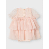 Lil'Atelier Peach Blush Frilla Loose Tyll Body Kjole