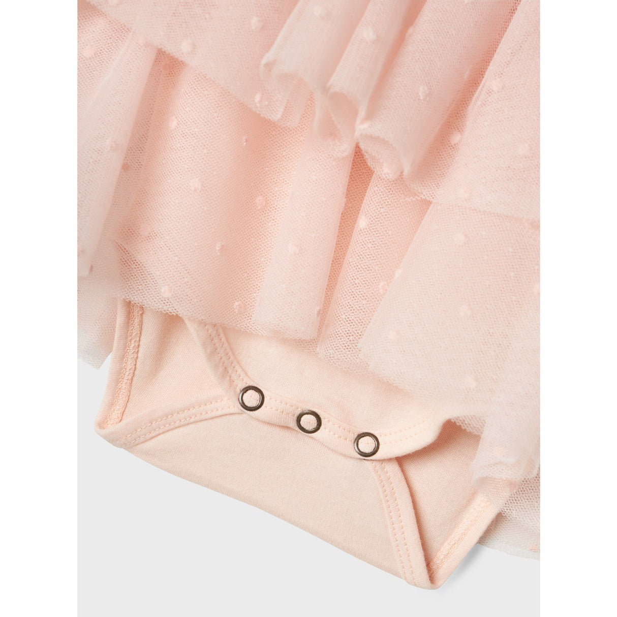 Lil'Atelier Peach Blush Frilla Loose Tyll Body Kjole