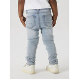 Name It Light Blue Bleached Denim Silas Slim Sweat Jeans Noos