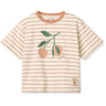 LIEWOOD Peach / Stripe Tuscany Rose / Creme De La Creme Tyler Placement Shortsleeve T-Skjorte