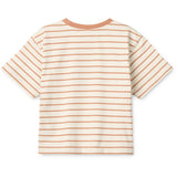 LIEWOOD Peach / Stripe Tuscany Rose / Creme De La Creme Tyler Placement Shortsleeve T-Skjorte