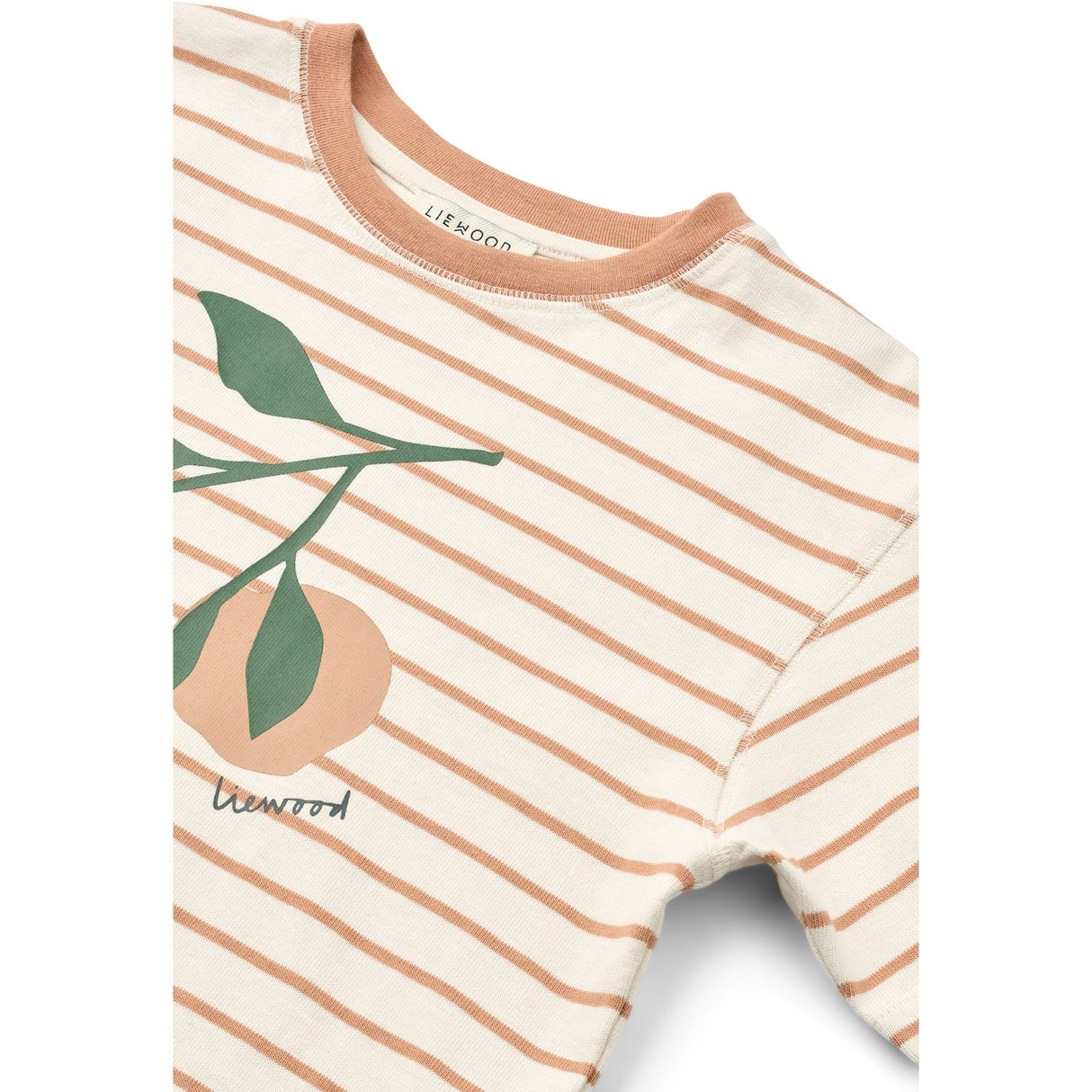 LIEWOOD Peach / Stripe Tuscany Rose / Creme De La Creme Tyler Placement Shortsleeve T-Skjorte