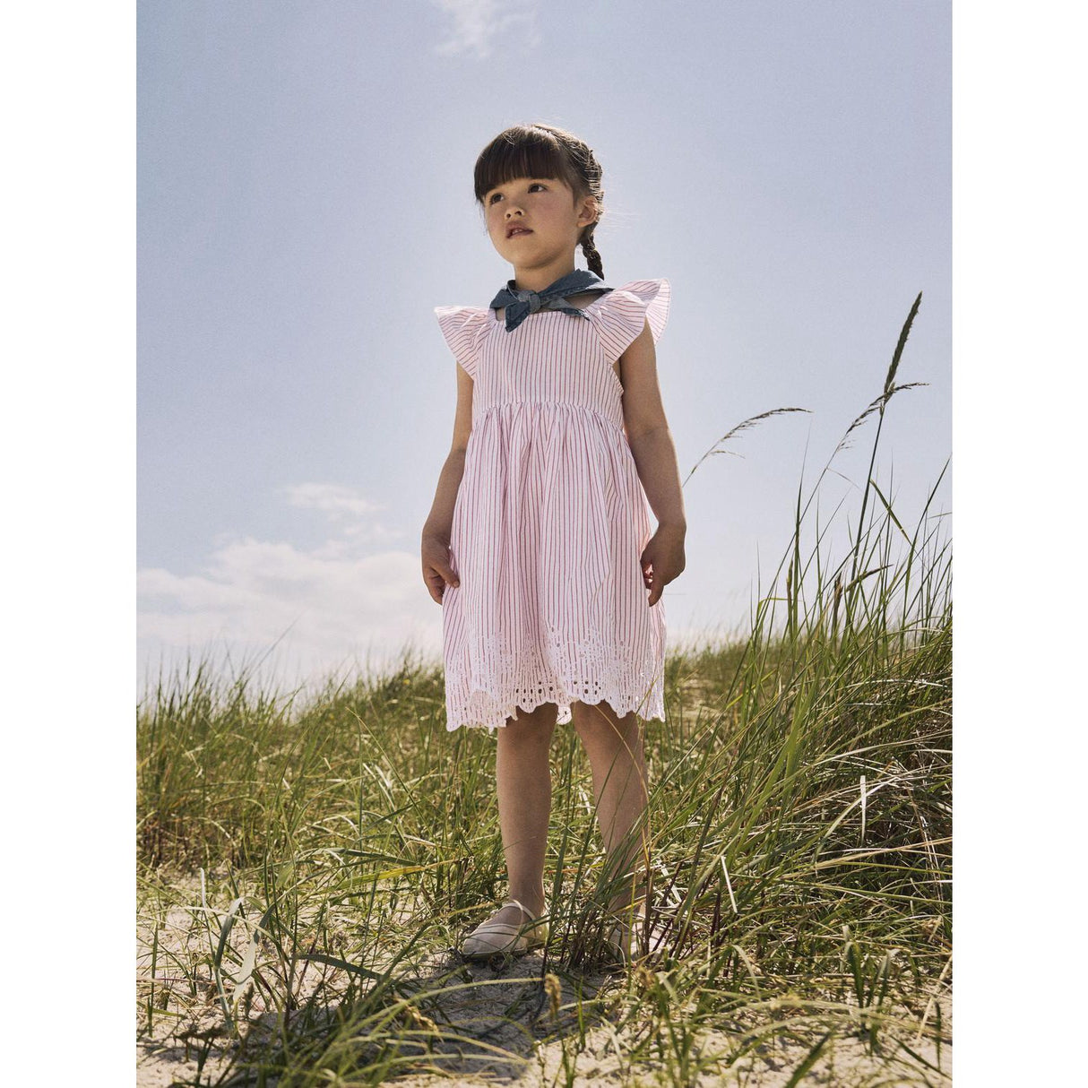 Name It Bright White Fesinne Kjole