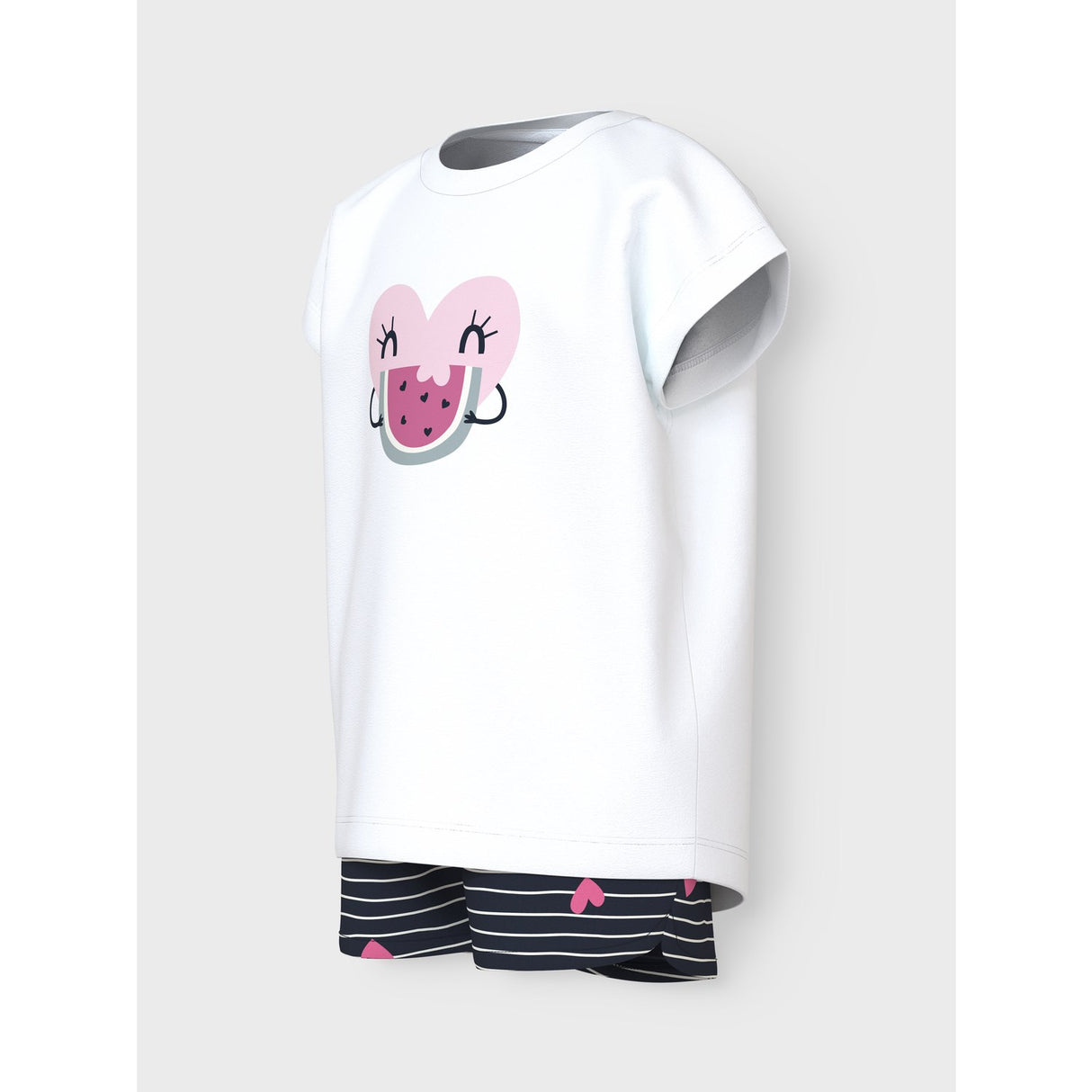 Name It Bright White Hearts Vigea Shorts Sett
