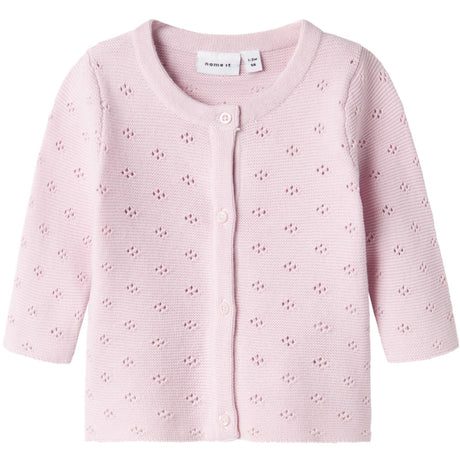 Name It Light Lilac Fie Strikk Cardigan