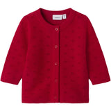 Name It Lipstick Red Fie Strikk Cardigan
