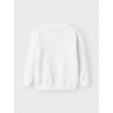 Name It Bright White Felotte Strikk Cardigan