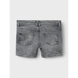 Name It Light Grey Denim Salli Slim Denim Shorts Noos