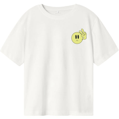 Name It Bright White Sunny Lime Zulla Regular T-Shirt Noos
