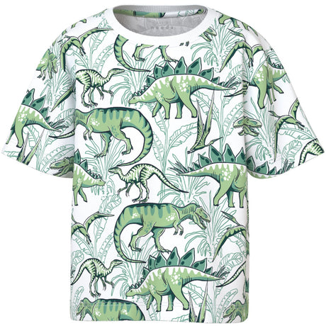 Name It Bright White Palm Dino Valther Regular T-Shirt