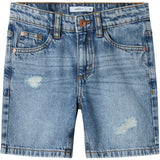 Name It Medium Blue Denim Silas Loose Denim Shorts Noos
