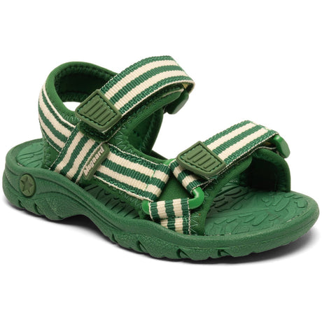 Bisgaard Emerald Green Stripes Trine Kjær X Addie Sandal