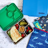 Yumbox Pomme Green Prêt Stainless Steel 4-Sections