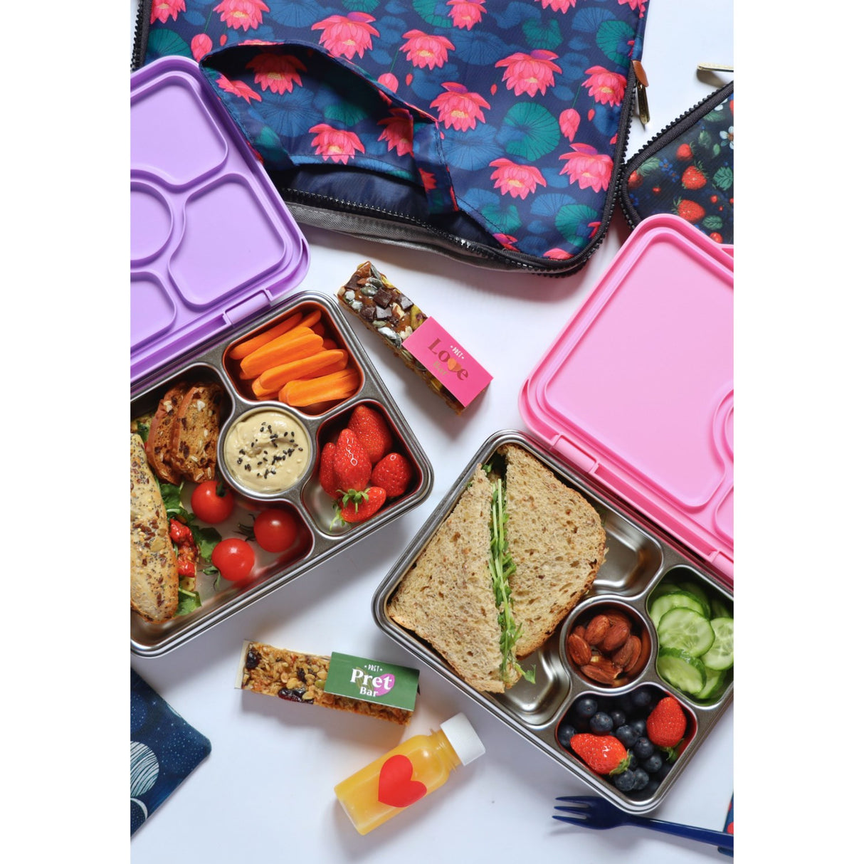 Yumbox Versailles Pink Prêt Stainless Steel 4-Sections